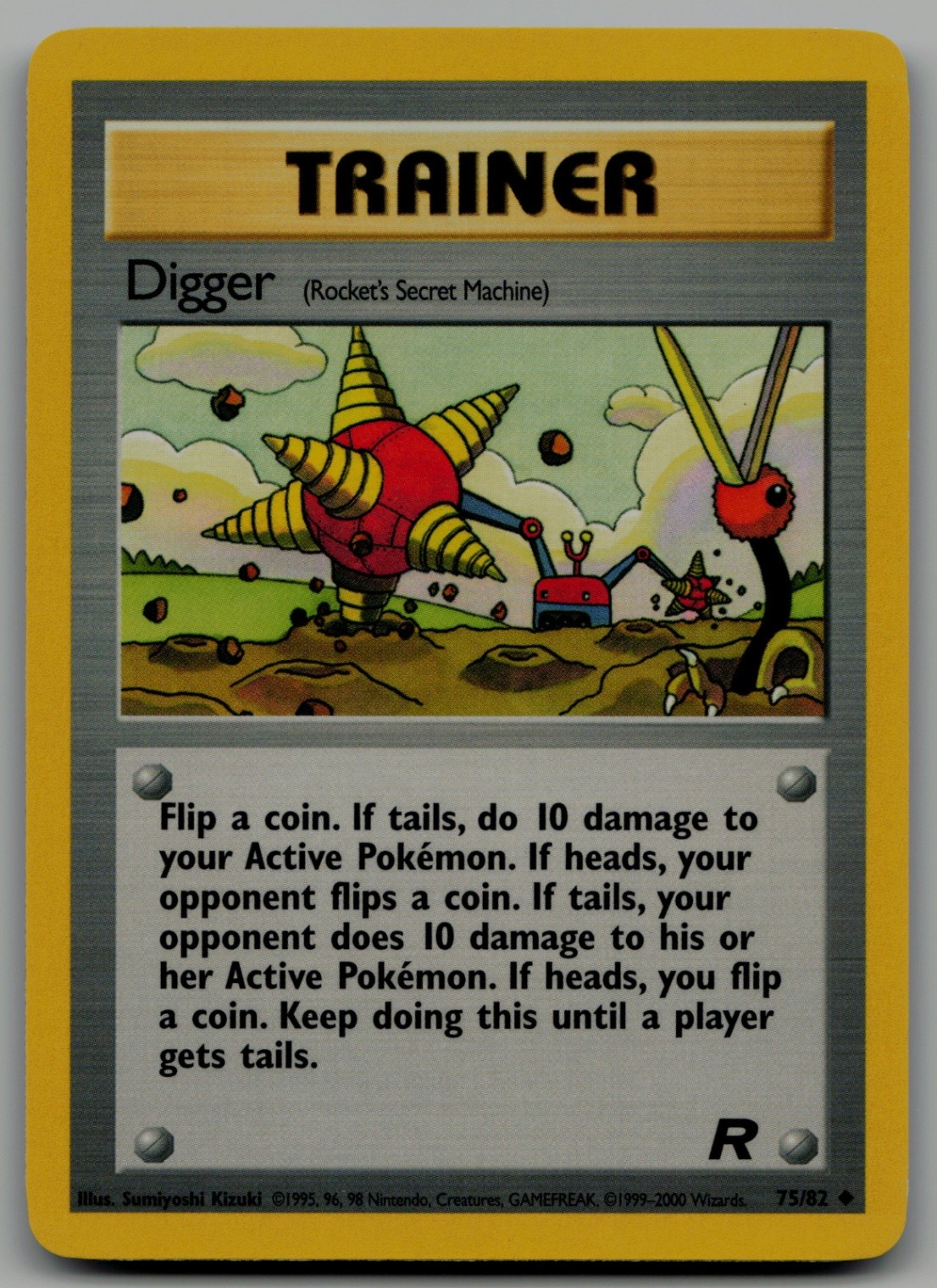 Digger (Rocket's Secret Machine) Uncommon Team Rocket 75/82 NM