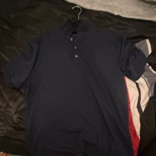 Ben Hogan Performance Men's Golf Polo Large Navy Blue Short Sleeve Lightweight