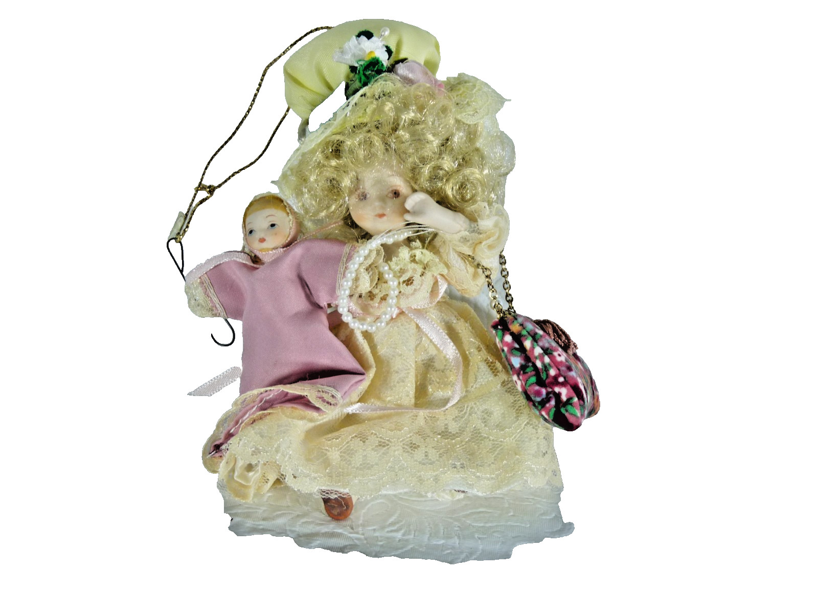 Kurt Adler Victorian Porcelain Doll Ornament