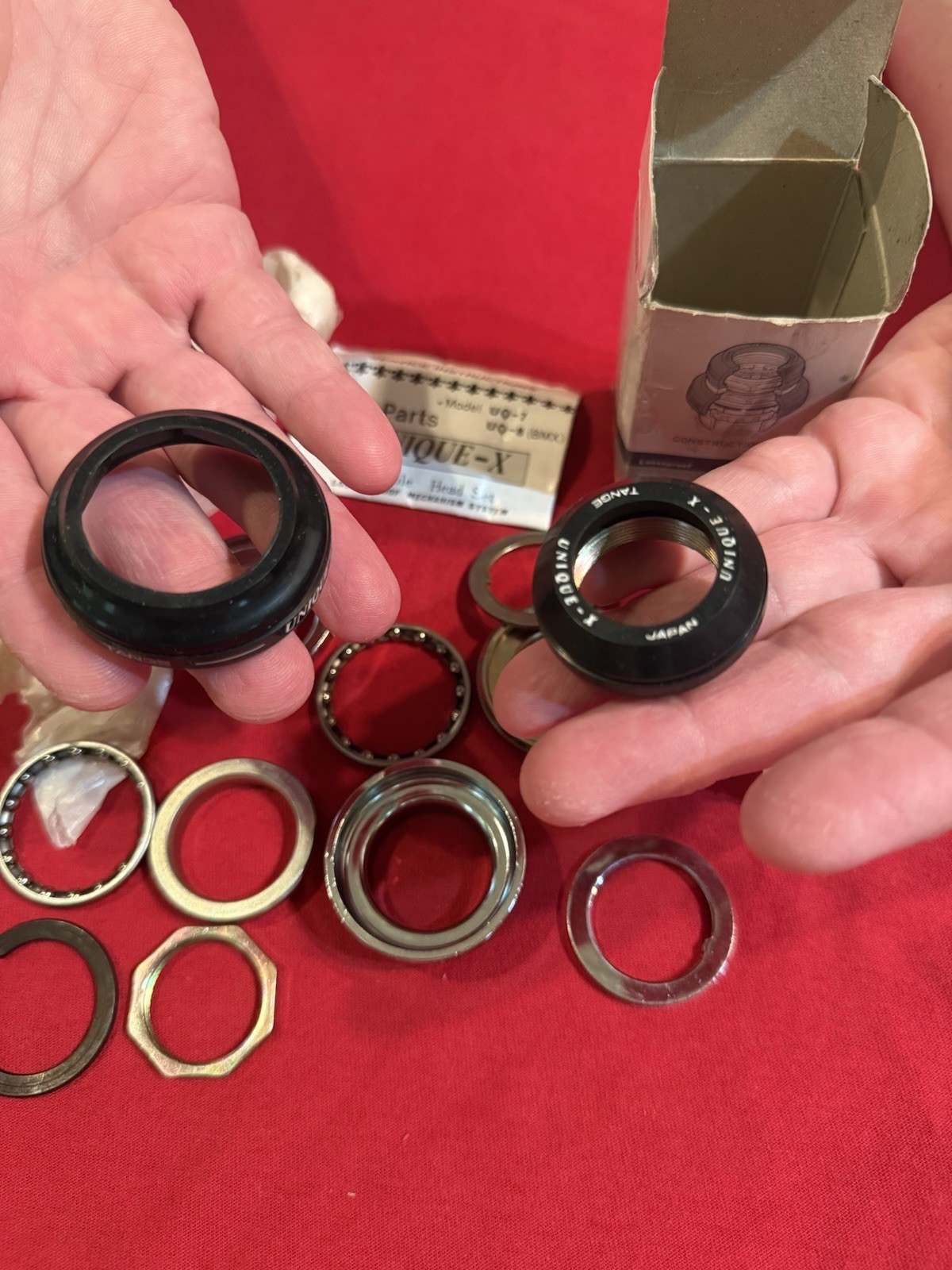 NOS TANGE UNIQUE-X BLACK  1” HEADSET OLD SCHOOL BMX GT HUTCH