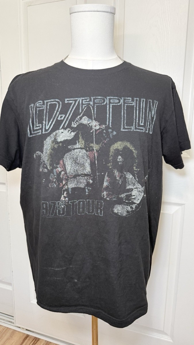 led zeppelin 1975 tour graphic t shirt