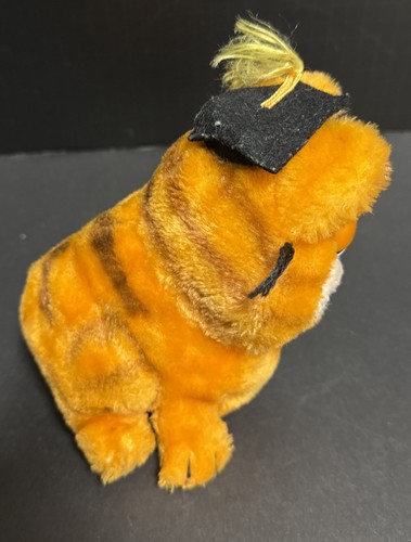 Garfield Orange Cat 1981 Dakin 8" Plush Graduation Stuffed Animal Cap Vintage - Picture 4 of 7