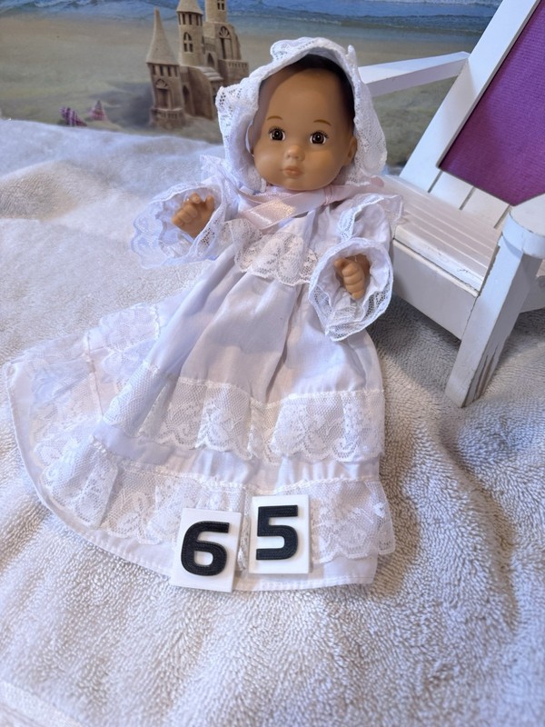 american girl doll Itty Bitty Baby With Handmade Christening Outfit