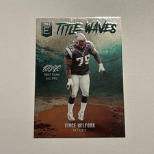 Vince Wilfork 2025 Elite Title Waves Green Insert Card #5 New England Patriots 