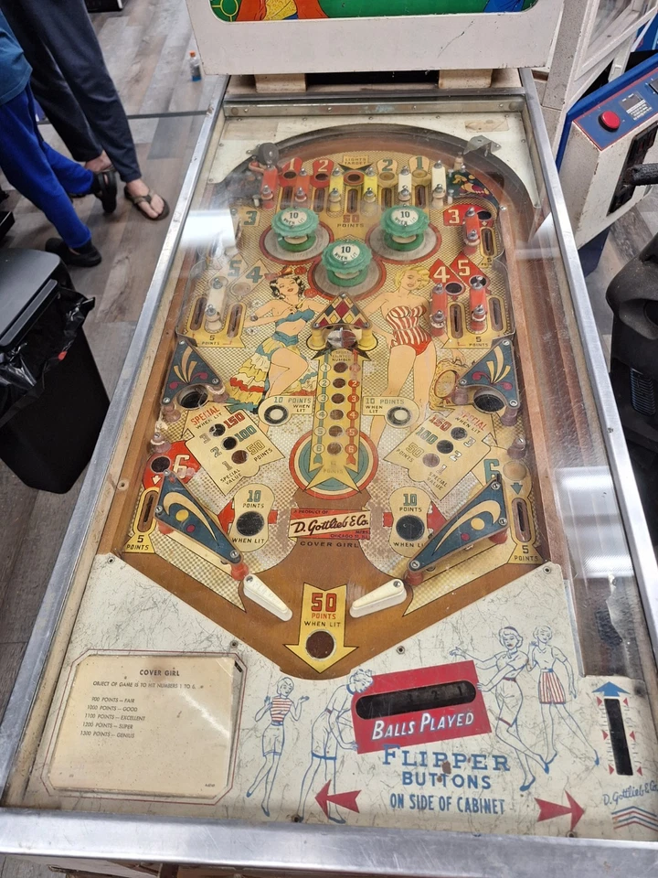 Máquina de pinball Cover Girl - Gottlieb 1962 hágalo usted mismo especial Foto 2 de 4