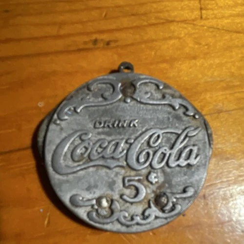 Vintage Coca-Cola 2-Blade Pocketknife Silver Metal Handle 5¢ Advertising