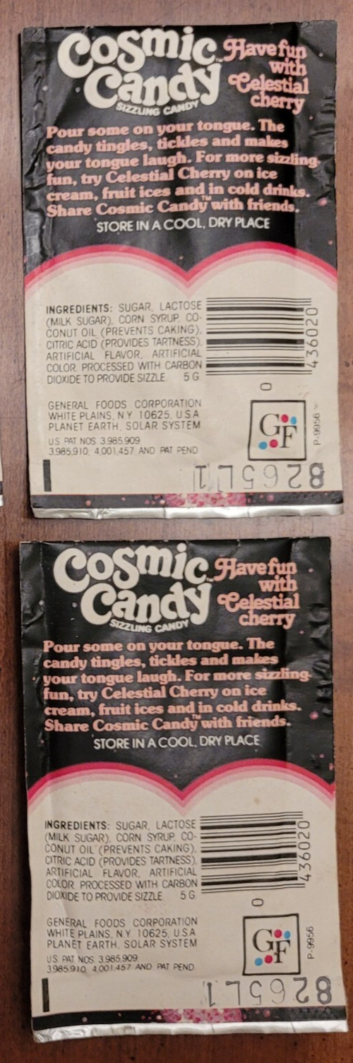 Vintage 1983 COSMIC CANDY Sizzling Candy Cherry and Orange