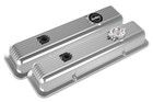 241-137 Holley Valve Covers - Muscle Series - Finned - SBC - Polished