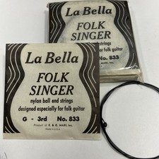 La Bella Folk Singer Nylon Ball End G 3d Guitar Strings Package Of 12 No. 833