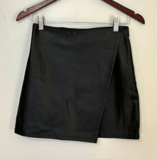 Hollister Ultra High Rise Black Faux Leather Mini Skirt Zip Women  s S