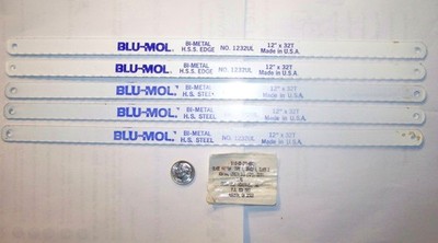 5  BLU-MOL USA 1232UL HACK SAW BLADE 12'' L 1/2'' W 32 T BI-METAL HSS EDGE TYPE 1