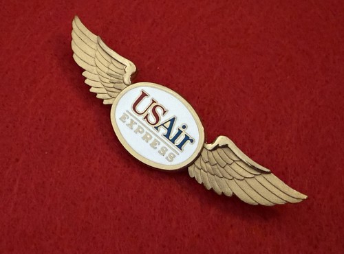 1980’s USAir Express Airlines Flight Attendant Wings 1st Issue Crew Stewardess - Picture 3 of 4