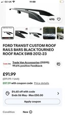 Ford Transit Customer Roof Rails Bars Tourneo Den 2012-23