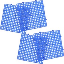  4 Pcs Interlocking Floor Mats Outdoor Flooring Plastic Patio Tiles