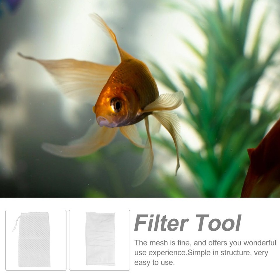 2 Pcs Water Tank Filter Bag Premium Fish Aquarium Accessories for Mesh ...