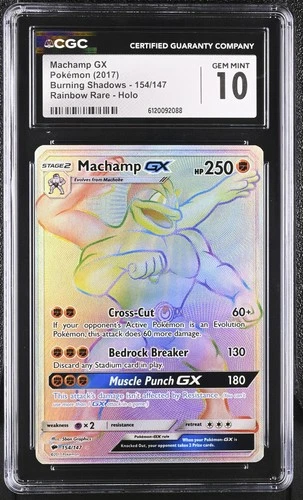 MACHAMP GX Burning Shadows Holo Rare #154 CGC 10 Pokemon