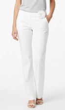 Valentino Spa Side Flower Mid Rise Trouser Pants White Y2K Sz 8