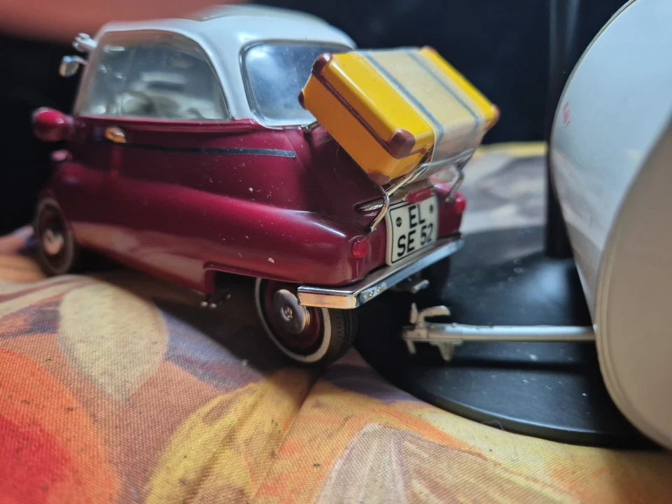 Modellauto BMW Isetta mit Anhänger Kleiner Wohnwagen - Bild 3 von 4