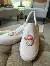 VANS Mens White Slip-On Canvas Low Top Sneake...