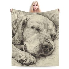 Golden Retriever Blanket Gifts for Women Girls Kids Dog Lovers, Puppy Flannel...