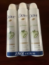 Dove Go Fresh deodorant 3 pack Cucumber scent moisturizing cream NEW sealed