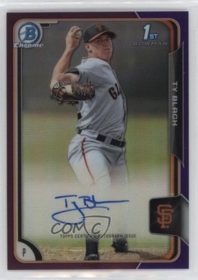 2015 Bowman Chrome Prospects Purple Refractor /250 Ty Blach #BCAP-TBL Auto 0b0