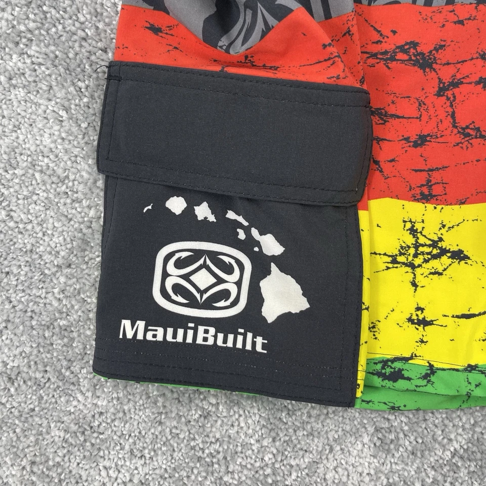 Maui built Hawaii Shorts Mens 36 BoardShorts Swim Surf Trunks - Image 3 of 4