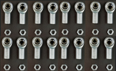 16PCS RH Female 3/8''-24 Thread with 3/8'' Bore, Rod End, Heim Joints Jam Nut CFR6
