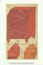 (6 x 9) Art Print LP002 Henry Lapp Desk & Saltbox From a Craftsmans Handbook - P