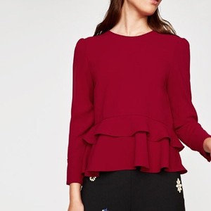 zara peplum blouse