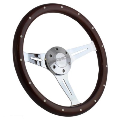 1970 -1973 GMC Truck, Suburban, Jimmy Mahogany 3-Spoke Steering Wheel Full Kit