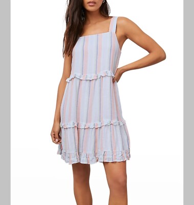 Rails Sandy Linen Blend Mini Shift Summer Dress Multi Stripe Size S / US 4  - 6 | eBay