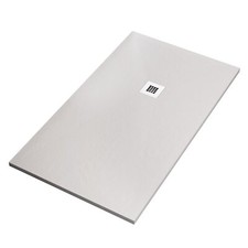 Piatto doccia in marmo resina Bianco effetto pietra h 3 cm Getra