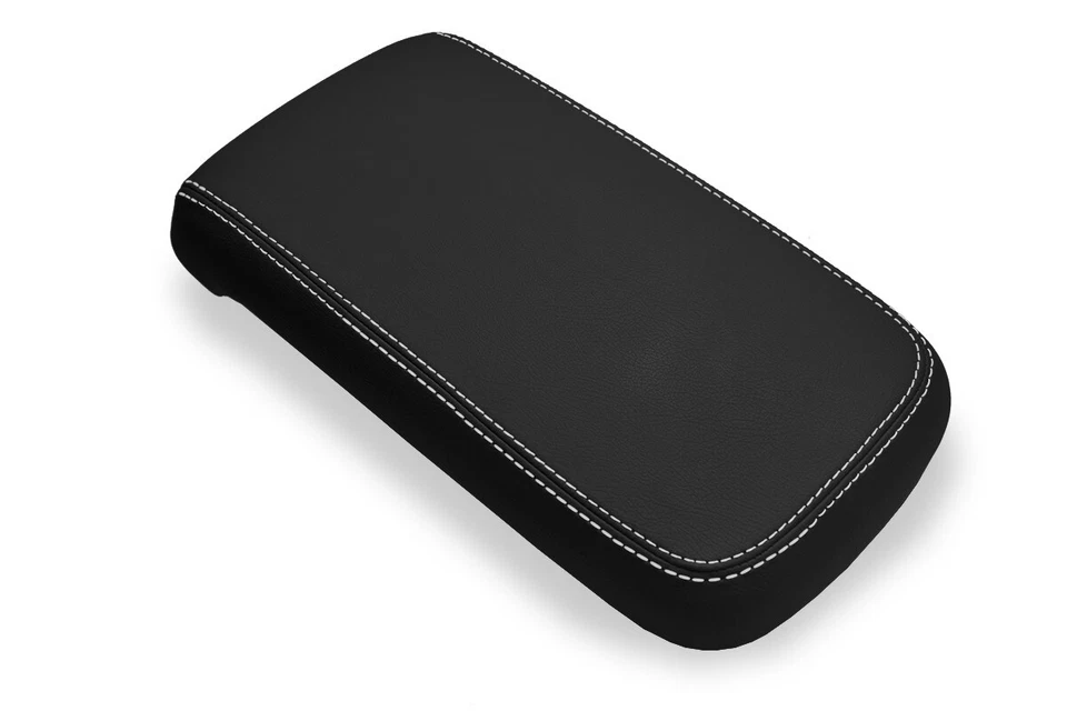 Fits 2015-2019 Chevrolet Colorado PVC Console Lid Armrest Cover White Stitch - Изображение 2 из 4