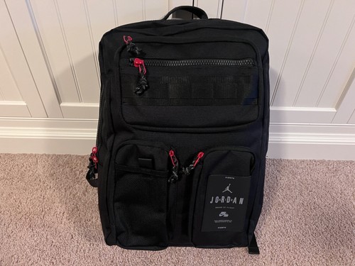 Nike Air Jordan Hesi Jumpman BLACK CAT retro 11 XI Bulls backpack book bag 23 45 - Picture 3 of 11