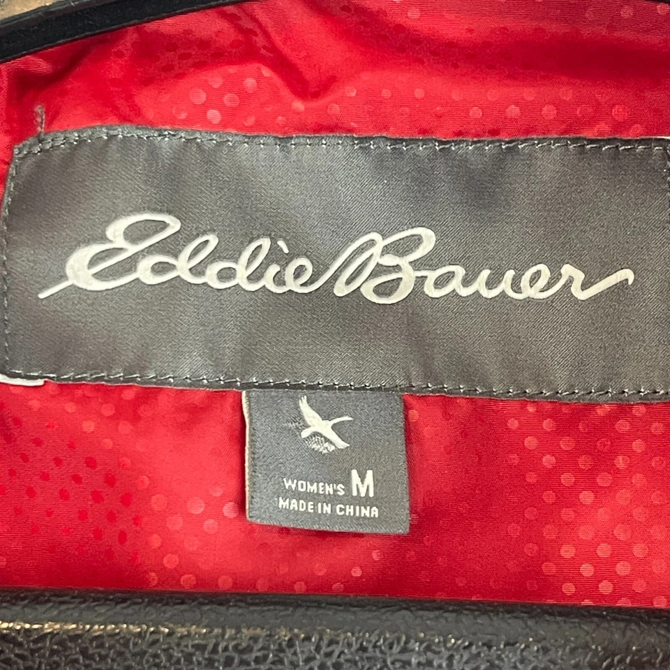 Chaqueta acolchada acolchada roja con cremallera completa Eddie Bauer para mujer M hasta la rodilla Foto 2 de 4
