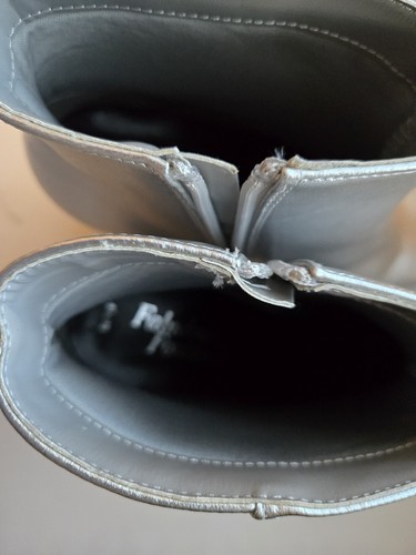 Silberne Stiefeletten Kitten Heels spitz Party Größe UK 6,5 EU 39,5 - Bild 7 von 12