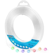 	1mm Elastic Bracelet Cord 394ft Clear White Beading Thread for Jewelry Making	