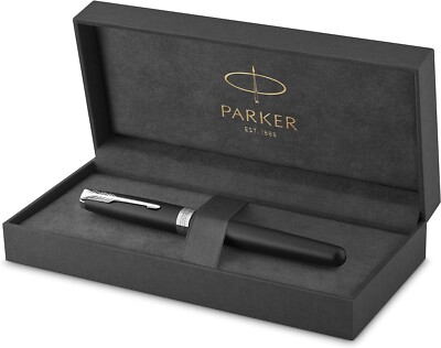 Parker  Sonnet Rollerball Pen Matte Black  Ct New In Box 1931523 France
