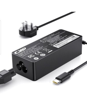 65W Typ C Netzteil, USB-Typ C Schnell Ladegerät Adapter kompatibel mit MacBook