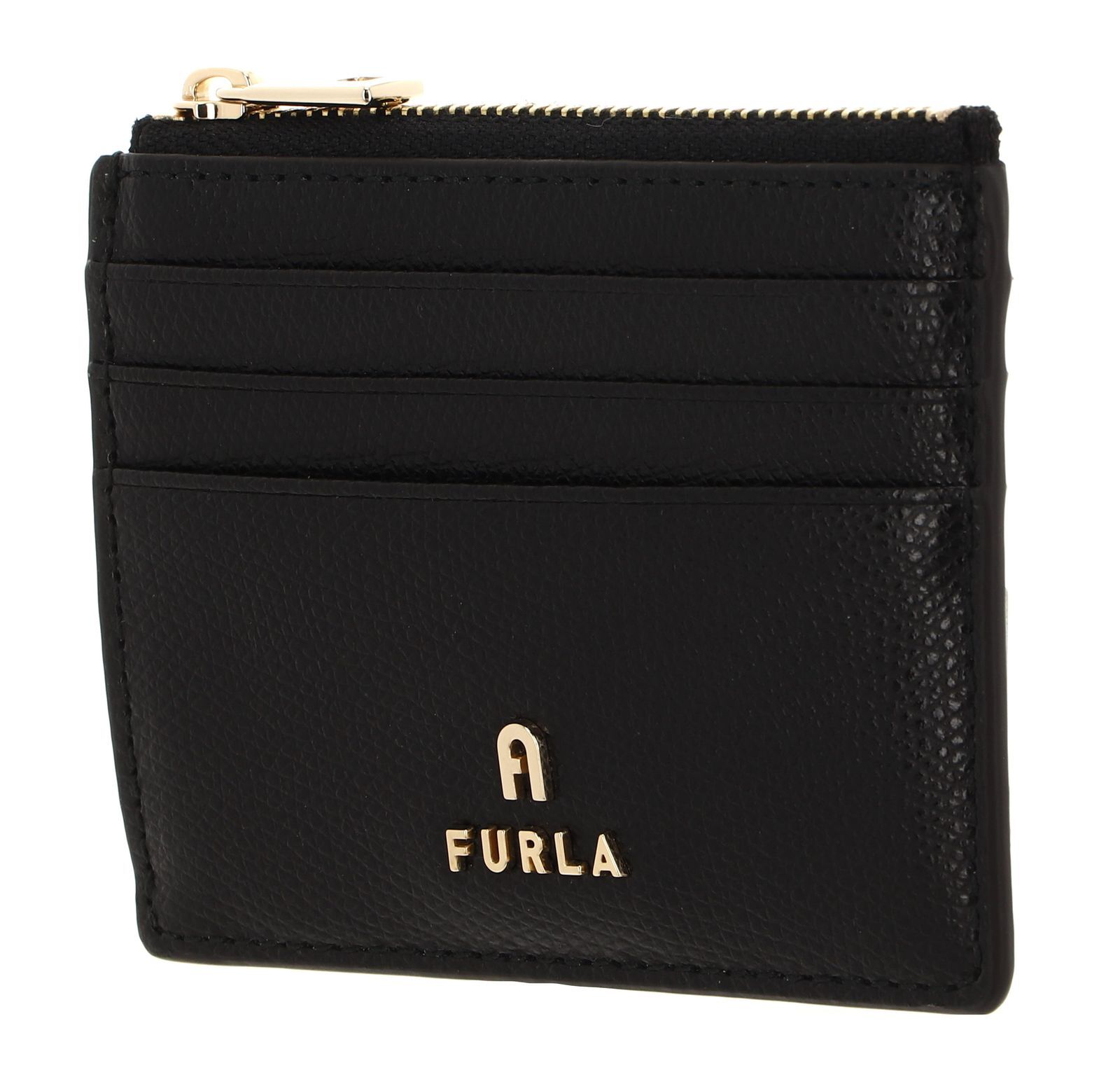 FURLA card holder Camelia Zipped Card Case S Nero