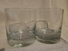 Set 2 Vintage Barware Glasses - Canadian Mist Whiskey - Etched Geese Design