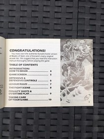 Jeu Nintendo NES Blades of Steel +livret instruction - USA 60 Htz