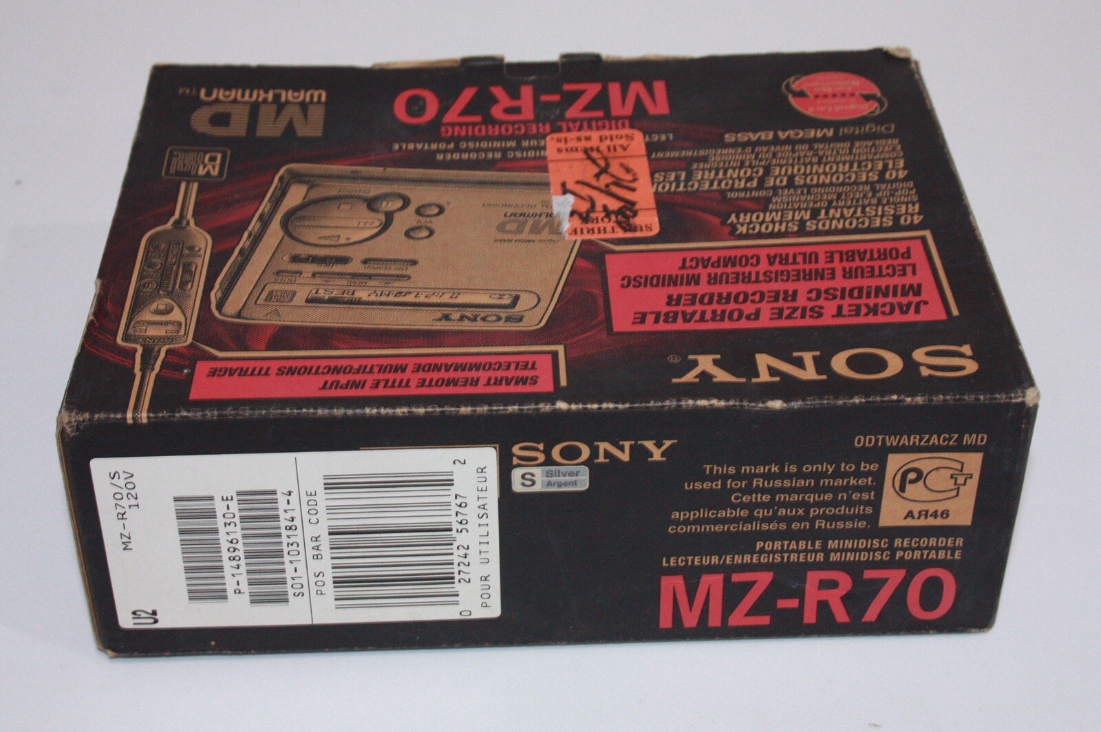 Sony MZR70 MD Walkman MiniDisc Digital Recorder Player RARE TESTED