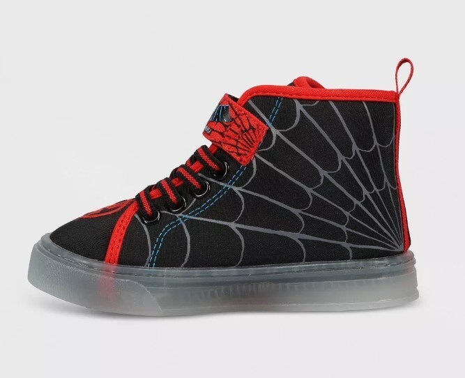 Toddler Boys' Marvel Spider-Man Hi-Top Sneakers Black - SIZE