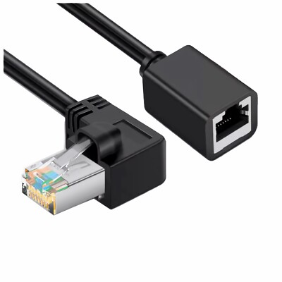 K49 Netzwerkkabel Verlängerung Lan Kabel Verlängerung Ethernet gewinkelt 90recht