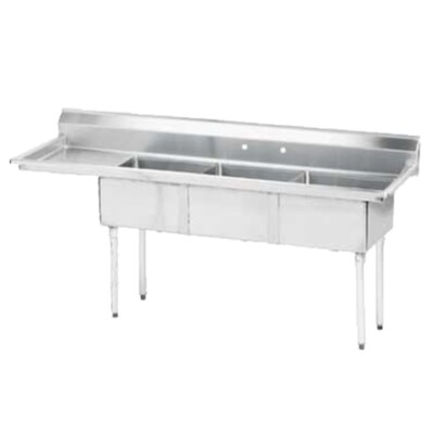 Advance Tabco FE-3-1812-18L 18'' Fabricated NSF Economy Sink