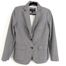 J. Crew Womens 4 Rhodes Blazer in Microgingham Two Button Business Jacket