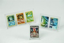 Trading Card Display Acrylic Magnetic Case Stand Pokemon - Single Double Triple