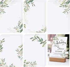 50 Pieces 4 x 6 Inches Note Cards Greenery Flower as the picture shown 